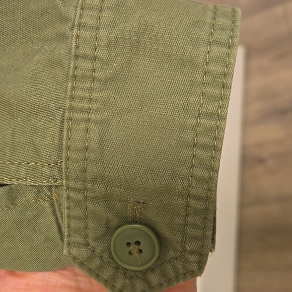 Talbots Green Utility Jacket with Pom Poms. Size XS Womens - Picture 3 of 7